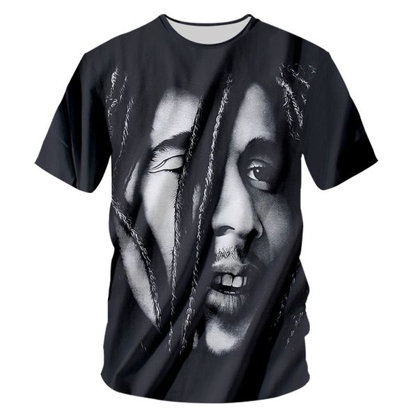 

men/womens 3d reggae originator bob marley print short sleeve funny t-shirts harajuku fitness casual shirt u1059, White;black