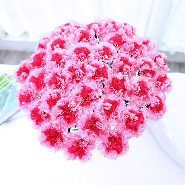 

artificial flowers carnations silk decorative fake flowers for home decoration mother's day gift