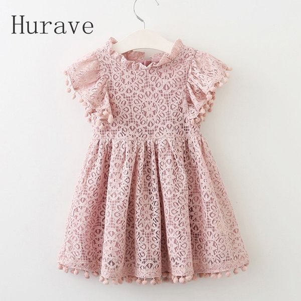 

Hurave 2017 Летние Девушки Dress Кружева Dress Для Детей Одежда Мода Кисточкой Платья Принцесса Дети Лето Vestidos
