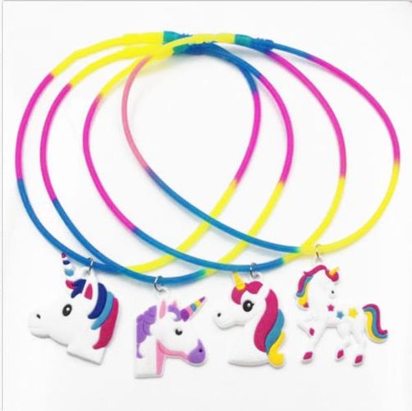 

резиновый unicorn подвеска bid choker ожерелье дети день рождения игрушки партия фавор, Red;brown