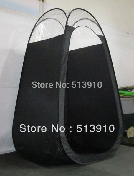 Tenda de bronzeamento de spray de cor preta com tampo de janela plástica em alta qualidade popular no mercado europeu americano