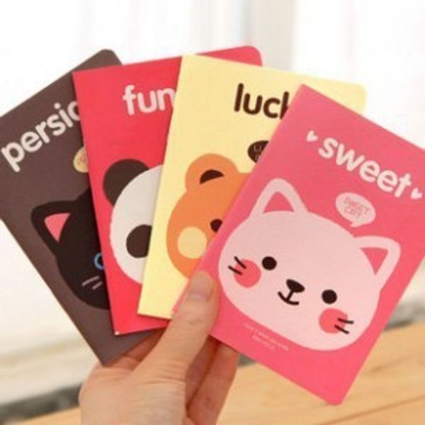 

50pieceanimal a6 exercis /small notebook / soft surface copying, Purple;pink