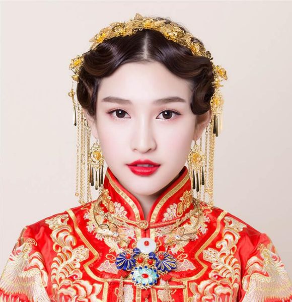 

2018 новая невеста головной убор костюм классический гребень гребень кисточкой коронет, Silver