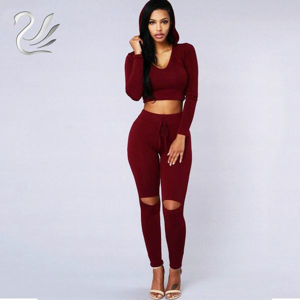 

two pieces rompers women jumpsuit 2018 new women bodycon jumpsuit deep v neck long sleeve fashion club bodysuit bandage, Black;white