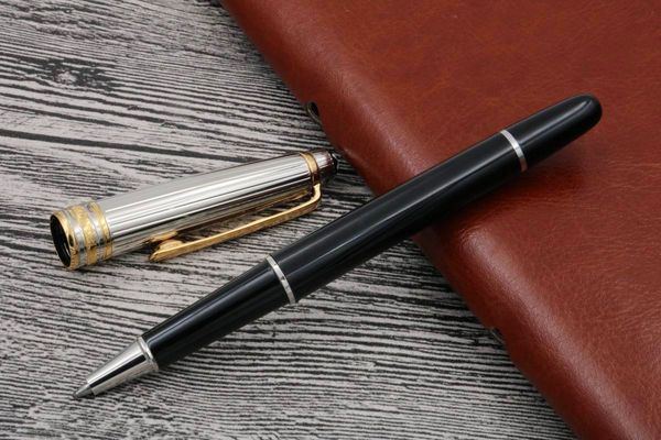 

Office Writing Stationery 163 Serial number series PEN golden BLACK Lacquerred Luxurious Rollerball Pen