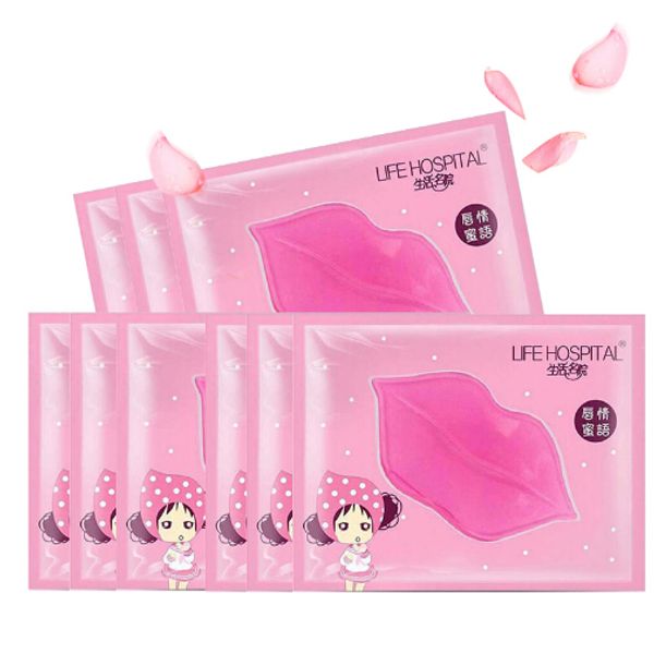 

10pcs beauty lip mask for er moisture essence crystal collagen lip mask pads patches pads gel lips enhancer cosmetics