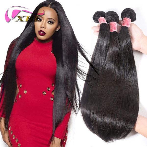 

Xbl ilky traight human hair weave raw indian hair machine weft premium human hair bundle