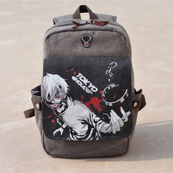 

kaneki ken japanese anime backpack schoolbag men women casual bookbags tokyo ghoul canvas backpack travel teen mochilas