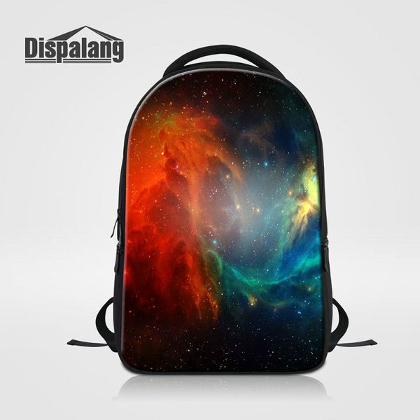 

large capacity lapbackpack for computer nootbook galaxy stars printing women travel bags school bookbag men's back pack rucksack bagpac