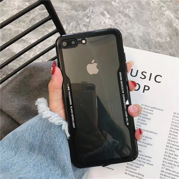 

2018 prevalent for iphone 6s case tpu + acrylic phone case clear soft edge clear back cover for iphone 8 plus case