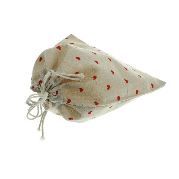 Drawstring Printed Storage Bag Cotton Linen Travel Pouch Organizer Supplies