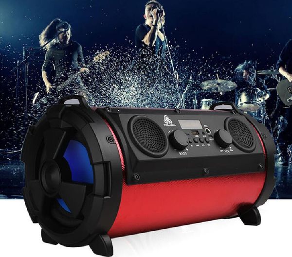 

2018 new outdoor portable bluetooth speaker 15W subwoofer multi-function card microphone sound