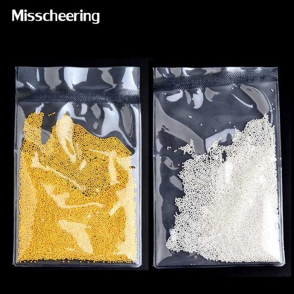 

1pack (50g) charm gold silver metal 3d caviar beads nail art rhinestone decorations diy nail accessories tools, Silver;gold