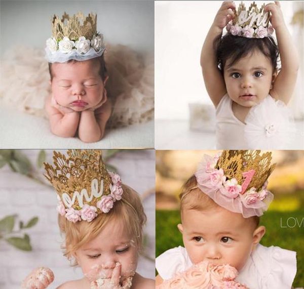 2019 4 Styles Kids Birthday Party Hairband Cap For 1 2 Year Old