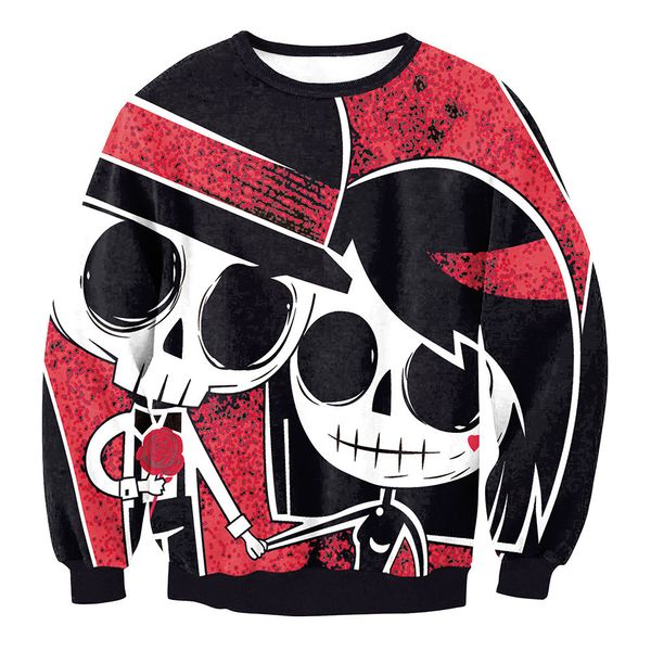 

cosplay halloween zombie ghost vampire witch 3d print sweater coat sweatshirt jacket women/men costumes wholesale, Black