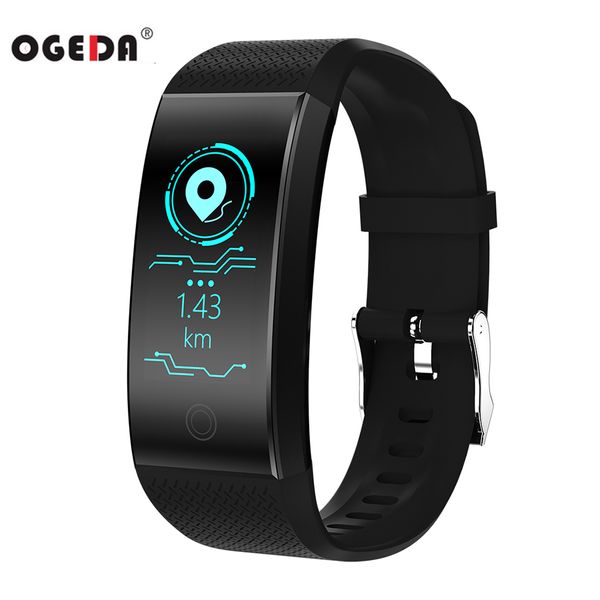 

2018 men smart watch qw18 sports bracelet heart rate monitoring ip68 waterproof watch fitness tracker bracelet, Slivery;brown