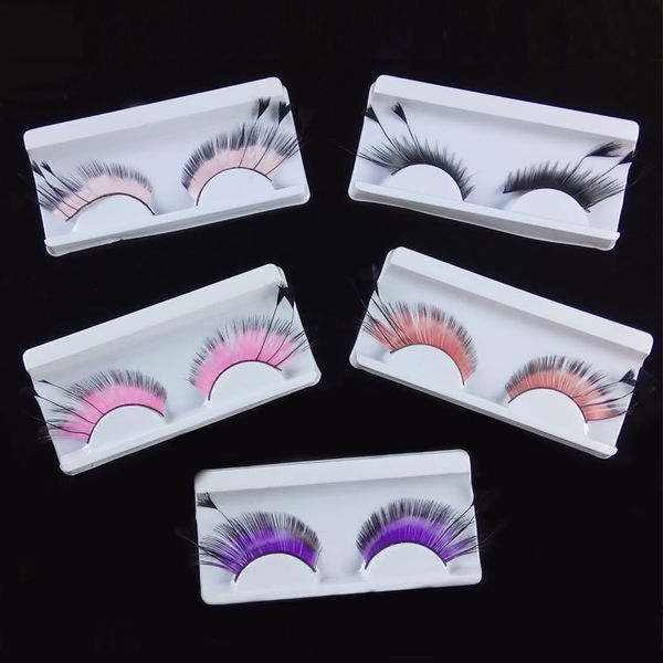 

мода женщины новый перо накладные ресницы макияж глаз хвост расширенный драма этап форма искусства партии длинные женщины макияж инструменты