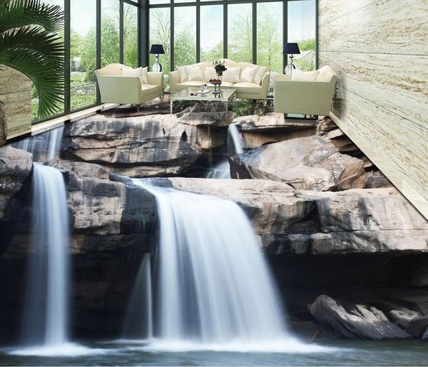 

wallpaper for walls 3 d for living room floor water-saving waterfall stone floor tiles to paste 3d wallpaper murals