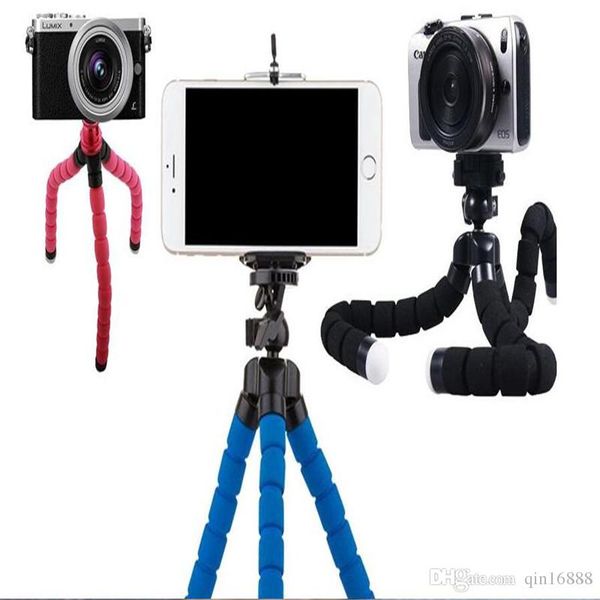 

flexible tripod holder for cell phone car camera gopro universal mini ocs sponge stand bracket selfie monopod mount with clip