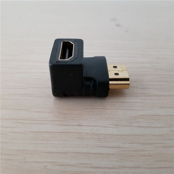 

90 degree right angle hdmi type a gold-plated adapter female to male black for computer digital television