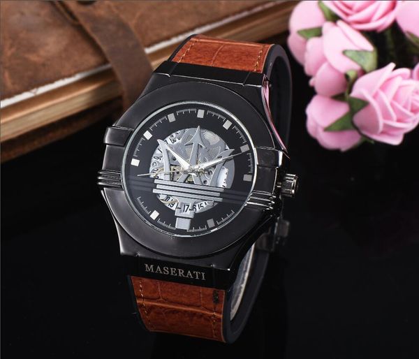 

fashion Italy Brand Fashion maserati Casual Leather Watch VOLARE Women men 42mm Business Quartz Watch wristwatches