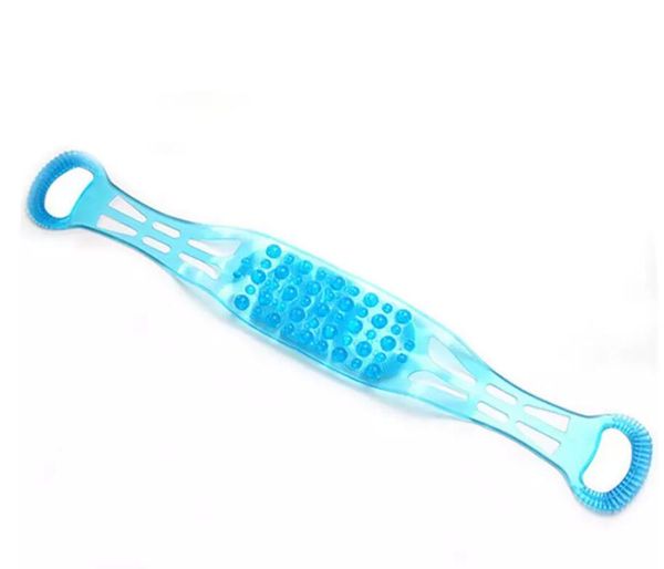 2018 Dual Sided Back Scrubber Blue Silicone Double Chopping Belt Washer Bath Shower Massager Cleaning Tools From Casa 5 81 Dhgate Com