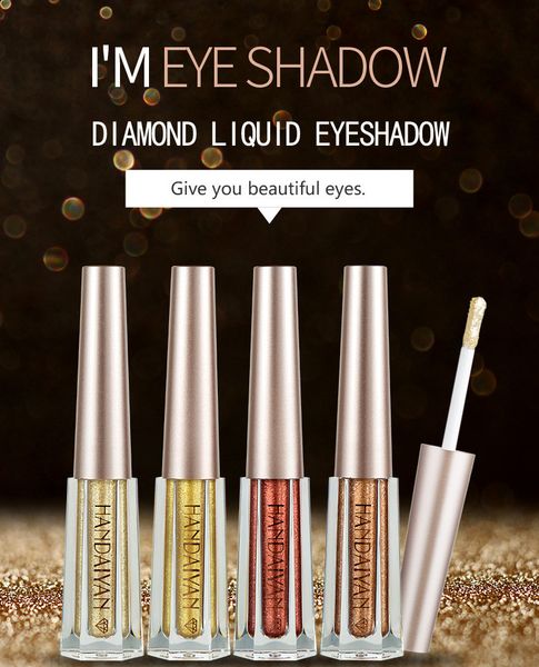 

handaiyan 12 color diamond liquid eyeshadow soft riotous eye shadow new visual makeup flashing light deep stereoscopic variable dropshipping
