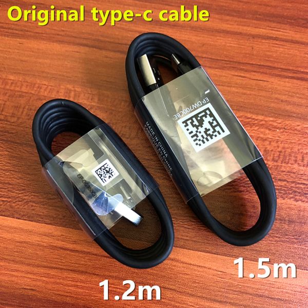 

3,1 type-c кабель оригинал 1.2m 1.5m usb быстрое зарядное устройство кабель для samsung galaxy s8 s8 + c9 примечание 7 черный белый тип c ка