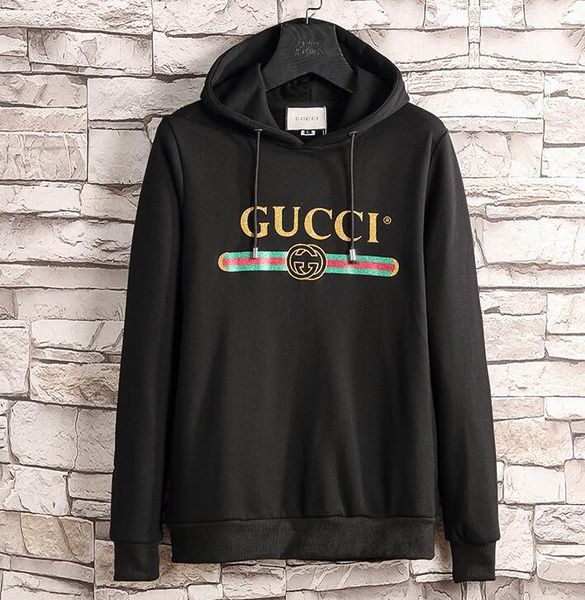 

Wolf glittered embroidered cotton jer ey hoodie fa hion italy de igner men women luxury brand bee print man g g weat hirt hoodie