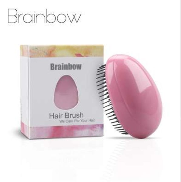 Brainbow 1PC яйцо дизайн волшебные волосы кисти круглый портативный пластиковый гребень кожельп массажный гребень шампунь душевая щетка для волос инструменты для волос