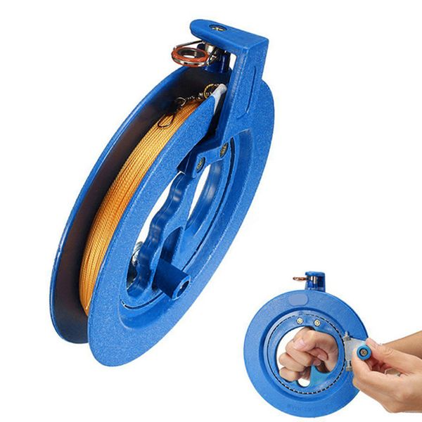 

kite reel winder fire wheel string flying handle tool twisted string line outdoor round blue grip for kite accessories