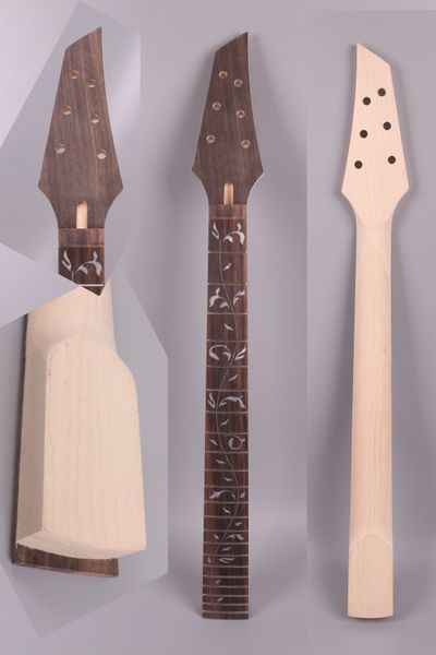 Yinfente Elektro gitar Boyun yedek parçaları 22 perde 25.5 inç Akçaağaç gülağacı Klavye Kafes çubuk Cıvata JK mesnetli kilitleme somunu # JK1-5