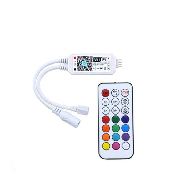 Frete Grátis RGBW Controladores IR RF LED controlador de tira com 21 Keys Remote Controller Google Alexa para 5050 3528 SMD