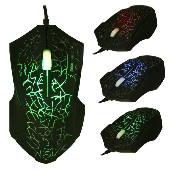 

malloom brand new 3 keys mouse professional colorful led backlight 4000 dpi optical wired gaming mouse gamer mice sem fio for pc laptop