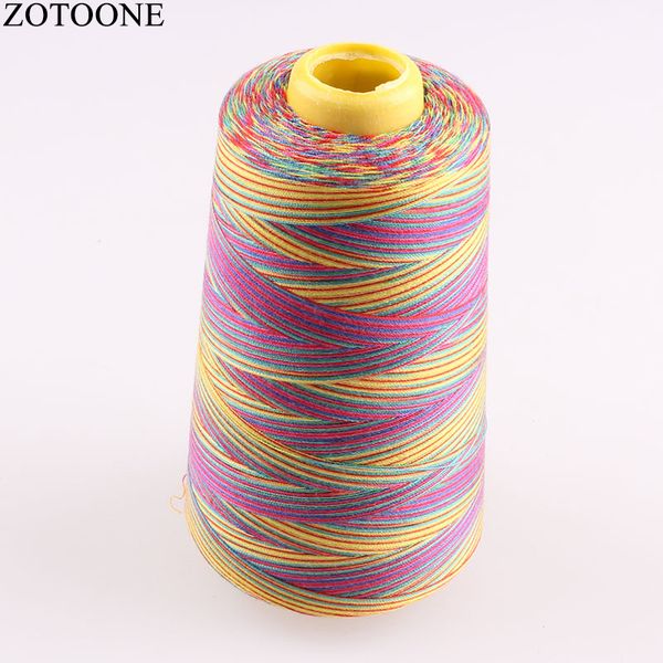 

new design machine industrial sewing thread spool rainbow polyester sewing thread multicolor suppiles 3000y/spool 40s/2, Black;white