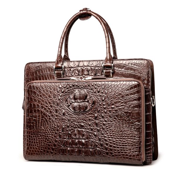 

briefcase business man bag crocodile skin handbag