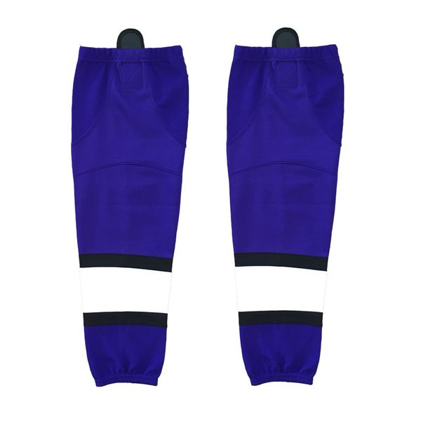 

coldindoor 100% polyester blue ice hockey socks shin guards w046, Black