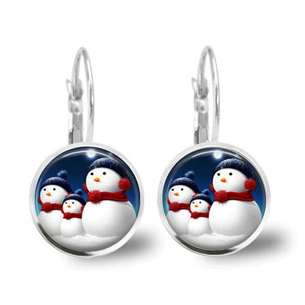 

2018 christmas snowman time jewel earring silver alloy earrings for women jewelry