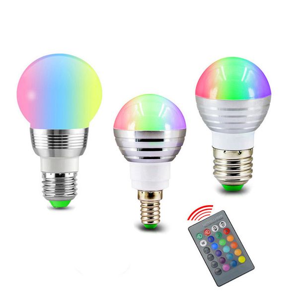 10w 3w E27 Led Rgb Light Bulb Ir Remote Control 110v 220v Pop Lamp Color Changing Ac 85 265v Manufacturers Outdoor