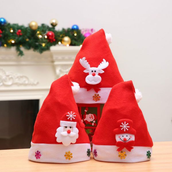

christmas cosplay hats sequin deer snowman santa hat fashion adults children xmas cap christmas party supplies 27 styles tc181017