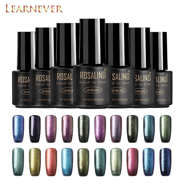 

learnever gel 1s 7mll chameleon color b01-12 uv led glitter gel nail polish nail art chameleon shimmer permanent lacquer, Red;pink