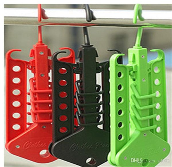 

colorful coat hanger non slip dry wet dual use rack plastic hanging multi function folding clothes hanger for household 2 1rl c r