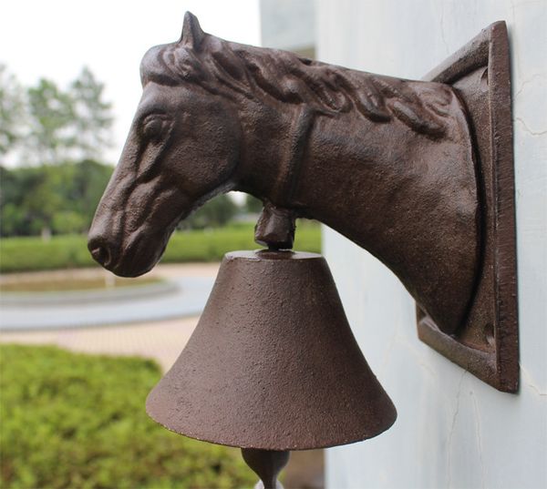Cast Iron Ornate Horse Head Door Bell Doorbell Rustic Cottage Patio Garden Farm Country Barn Stable Welcome Dinner Bell Decoration Brown Nz 2019 From