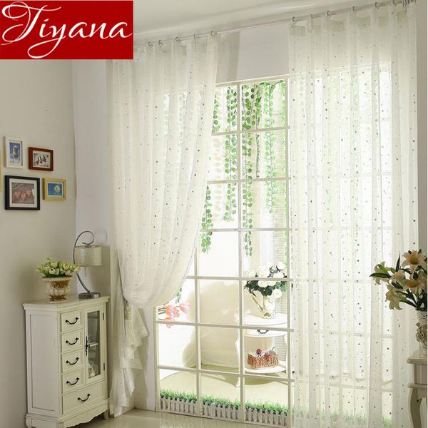 2019 Star Curtains Pure White Screen Yarn Window Curtains Voile