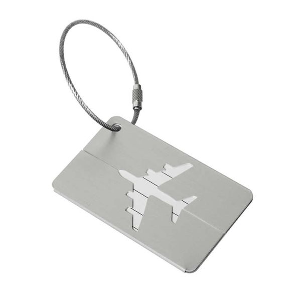 

Travel Accessories Luggage Tag Cover Creative Metallic Aircraft Suitcase ID Address Holder Baggage Boarding Tags Portable Label