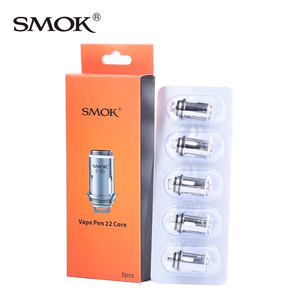 

Smok Vape Pen 22 замена головки сердечника 0.3 ohm двойной 0.25 ohm (5 шт./упак.) катушки, пригодный для SMOK VAPE PEN Kit 100% подлинный