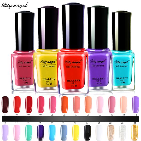 

lily angel 48 colors colorful 7ml nail polish gel paint peel off water based nails art glue quick drying beauty tools