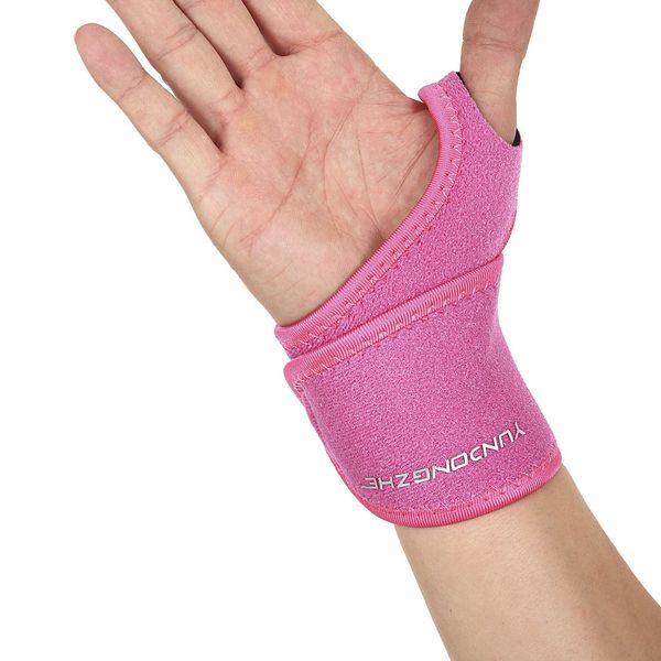 

hand wrist palm thumb brace guard wrap glove support protector ambidextrous fitness exercise wrist support palm guard, Black;red