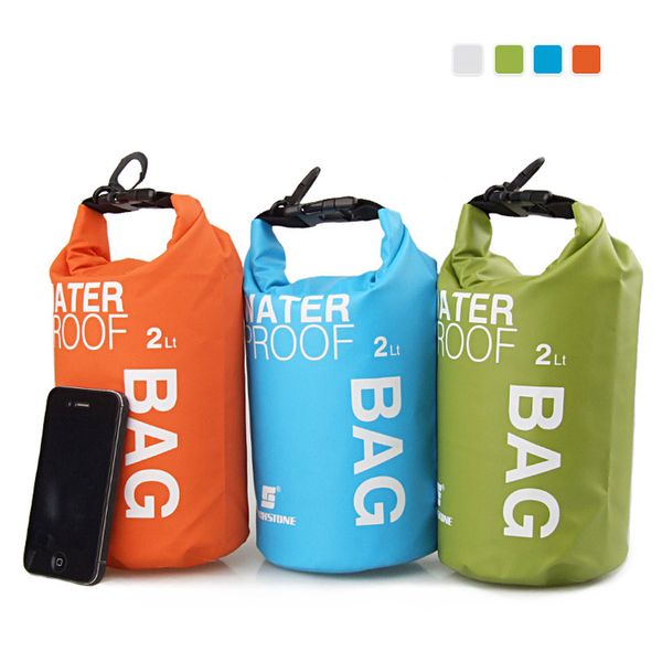 

waterproof rafting bag 4 colors outdoor nylon kayaking storage drifting dry ultralight swimming bag 2l 5l 10l 15l