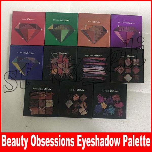 

makeup eyeshadow palette obsessions 9 colors smokey mauve electric warm brown gemstone coral z amethyst ruby emerald sapphire 11 types